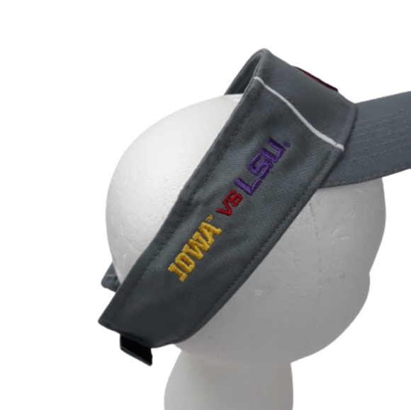 Nat SunNWT Outback Bowl 2014 Iowa vs LSU visor cap - Picture 4 of 12